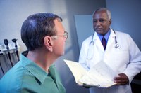 Man at doctor