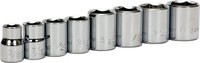 A socket set helps to size the metal bends.