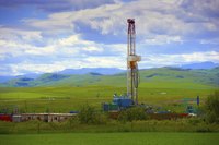 Oil and gas drill in large field