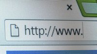 Close-up of web browser on computer screen
