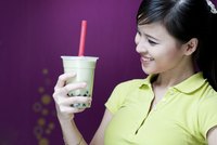 The tapioca pearls that sink to the bottom of the glass make it fun to drink bubble tea with a fat straw.