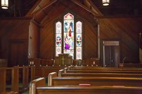 The inside of a church.