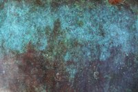 Copper patinas don't always completely cover the metal.