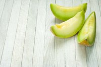 Slices of honeydew melon.