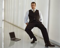 For the office and other more formal settings, a vest that matches your pants exactly is the best option.