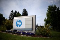 Large Hewlett-Packard sign