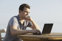 Image of a man working out of his normal town.