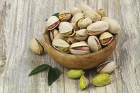 A bowl of pistachios.