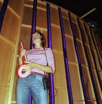 Before creating a stage set, the designer builds a scale model.