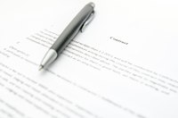 Contract with a pen