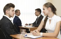 Recruiters meeting with potential candidates