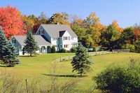 Septic systems with leach fields collect household waste water in rural areas.