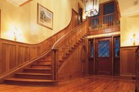 Stair stringers support stairs on each side.