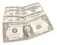 Fold a rectangular dollar bill into a square shape.