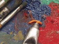 Sanding prepares the painting surface and creates a rough finish to a painting.