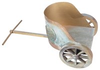 Look at models of chariots to guide your craft-making.