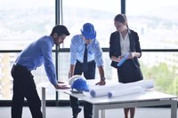 Architects going over design plan