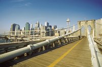 A walk across the Brookyln Bridge is a must-do when in Lower Manhattan.