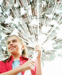 Mylar balloons have strings to hold them down.