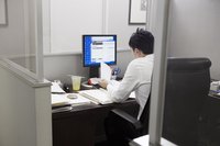 Some privacy can be achieved at your work desk.