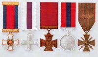 Mount medals with hook and loop fasteners to allow for easy and frequent removal.