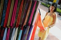 Knotting a fringe for a shawl creates an eye-catching focal point.