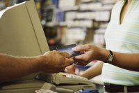 A customer is paying for merchandise with a credit card.