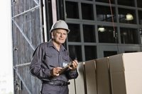 A shipping and receiving clerk in a warehouse.