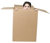 Transform a simple piece of cardboard into a door.