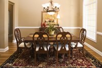 The trend in home design is to match the chair rail with the baseboard color.