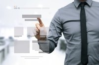 Image of a man looking at organizational structure.