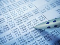 Closeup of a balance sheet