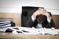 A fatigued office worker.