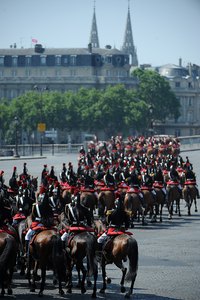 The French military parades each year to mark Bastille Day.