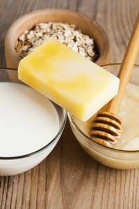 Homemade oatmeal honey soap makes a welcome gift for friends and family.
