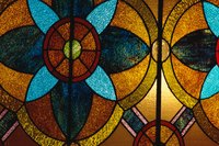 Stained glass adds opulence to any cabinet door.