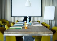 The interior of an inviting and efficient conference room.