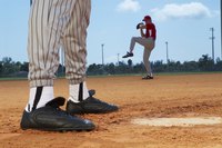 Baseball pitcher winding up