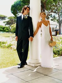 Use stone-finish spray paint to give the column an authentic look.