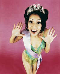 A satin sash is the finishing touch for a beauty queen costume.