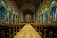 Quarried locally, the Galway cathedral's main floor is made of Connemara marble.