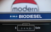Close up of a biodiesel gas pump