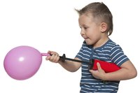 Even small children can blow up a balloon using a hand pump.