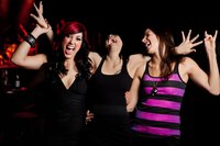 Image of girls having a reunion party.