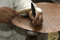 Metal punches add texture to your copper art creations.