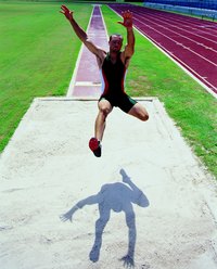 The salary of a professional track and field long jumper relies in part on location and affiliation.
