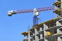 A crane at a construction site