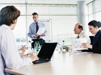 Colleagues discussing business