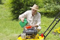 You add oil to your mower only if it has a four-stroke engine.
