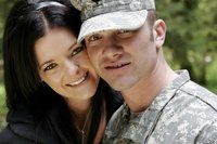 Military husband and wife.